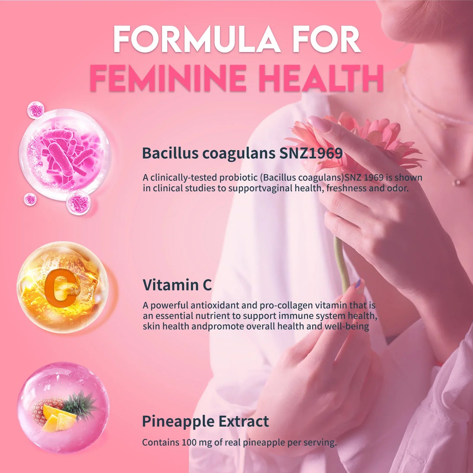 Feminine Balance Gummies - Regulate Female Physiological Balance, Vaginal Health, Relieve Dysmenorrhea