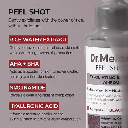 Revitalize Your Skin with Dr. Melaxin Rice Exfoliating Serum - Hydrate, Soften, and Shrink Pores for Flawless Complexion!