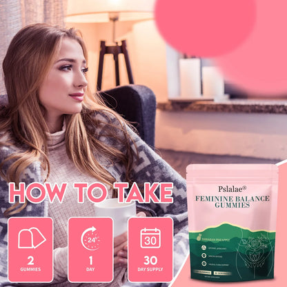 Feminine Balance Gummies - Regulate Female Physiological Balance, Vaginal Health, Relieve Dysmenorrhea