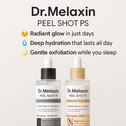 Revitalize Your Skin with Dr. Melaxin Rice Exfoliating Serum - Hydrate, Soften, and Shrink Pores for Flawless Complexion!